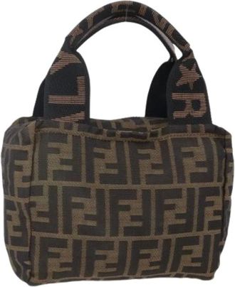 Fendi Pre-owned Mini Bags, female, Brown, Size: ONE SIZE Pre-owned Canvas Mini Bag