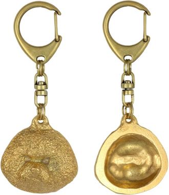 OEM Bich&oacute;n Fris&eacute;, Perro De Tenerife: Llavero De Perro Ba&ntilde;ado En Oro, Decoraci&oacute;n De Bolsos, Accesorio De Lujo De Art-dog