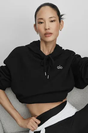 Alo | Accolade Hoodie in Black, Size: Medium