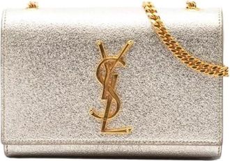 Saint Laurent Pre-owned Kate Schoudertas - Dames - Vintage Schoudertas - Geel - ONE Size - Leer - Vintage