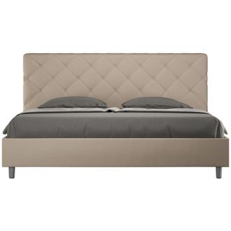 Itamoby Cama De Matrimonio King Size 180x200 Contenedor De Dise&ntilde;o Priya K Color: Beige - Versi&oacute;n: Con Caja De Almacenaje