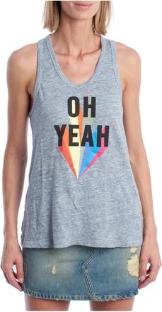 Zadig&Voltaire Relaxed Racerback Tank - Dames - Tops zonder mouwen - Grijs - XS - Linnen - Tops
