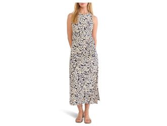 Nic+Zoe Petite Contrast Swirl Heather Dress Womens Dress Neutral : PM, Cotton/Spandex