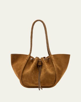 Proenza Schouler Large Ruched Suede Tote Bag