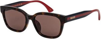 Gucci Zonnebrillen - Heren - Zonnebrillen - Bruin - 56 MM - Accessoires