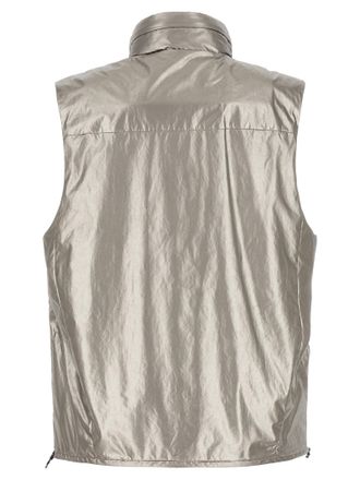 C.P. Company Mens Silver Polyester Sleeveless Jacket Clothing