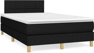 vidaXL Cama Box Spring Con Colch&oacute;n Tela Negro 120x190 Cm Vidaxl