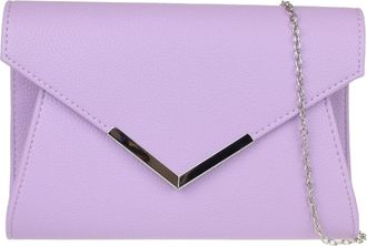 Girly HandBags Womens Metallic Frame Clutch Bag Medium Lilac