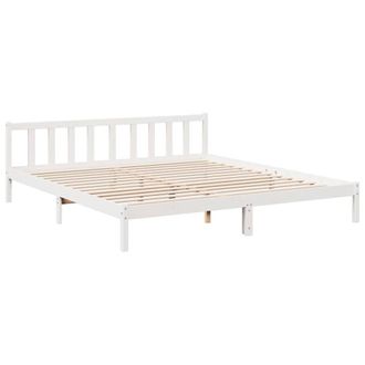 Berkfield Home Decorative Extra Long Bed Frame without Mattress White 180x210 cm