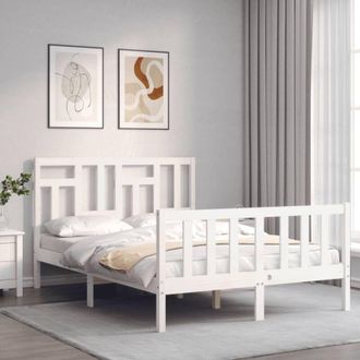 vidaXL Vidaxl - Estructura De Cama Sin Colch&oacute;n Madera De Pino Blanca 140x200 Cm