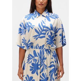JapanTKY Japan Tky, Overhemden, Dames, Veelkleurig, XL, Linnen, Aratani Dessin Blouse