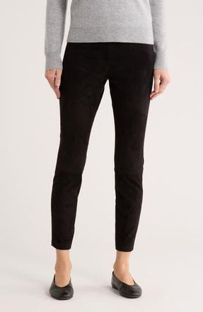 Theory Adbelle High Waist Crop Suede Pants in Black at Nordstrom Rack, Size 12