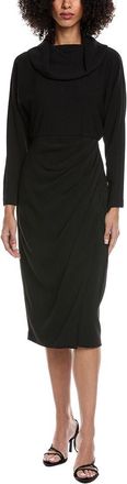 Badgley Mischka Draped Midi Dress