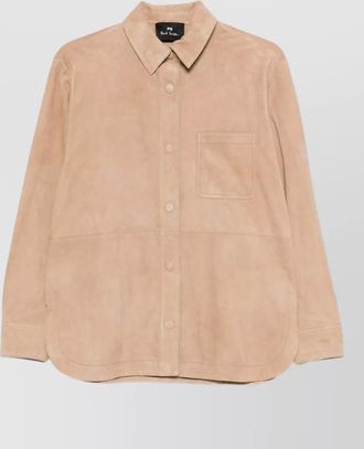 Paul Smith leather shirt long sleeves point collar