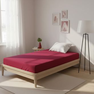 KASANOVA Lenzuolo con angoli 1 piazza e mezza rosso Young