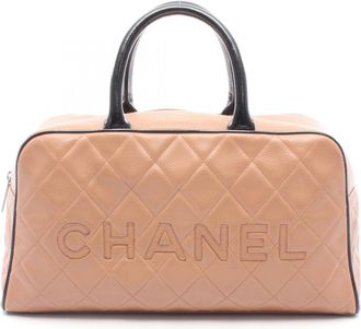 Chanel Black Pink Grained Calfskin Handbag Tote Bag (Pre-Owned)