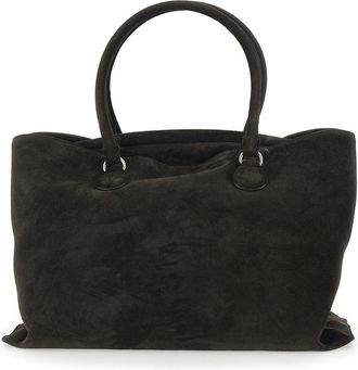Osoi Womens Brown Suede Shopper With Key Pendant Cow Tote Bags