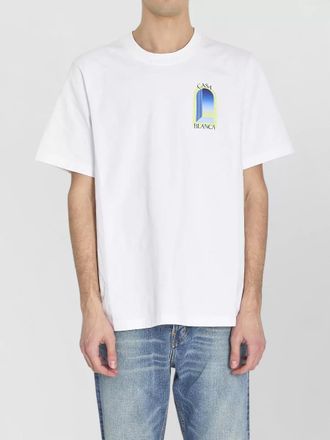 Casablanca ribbed oversized arches-print t-shirt