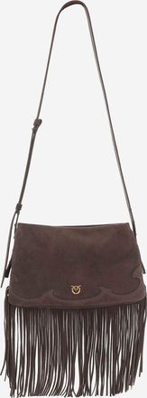 Pinko Pinko One, Two, Three Wildleder-Umh&auml;ngetasche mit Fransen