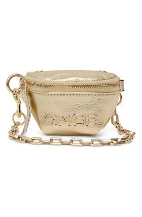 Aim&eacute;e Zip Sling Leather Bag Charm in Warm Champagne at Nordstrom