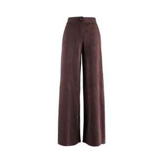Nenette Pantalones Anchos - Trousers - Mujer - Marr&oacute;n - XS