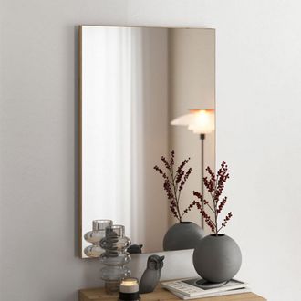 Dmora Specchio Casasco, Forma Rettangolare, 57x80h Cm Marrone
