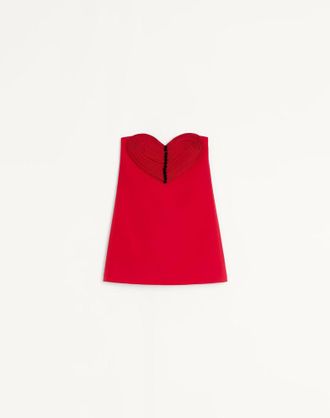 Valentino Abito Corto In Crepe Couture Ricamato Donna PARIS 36