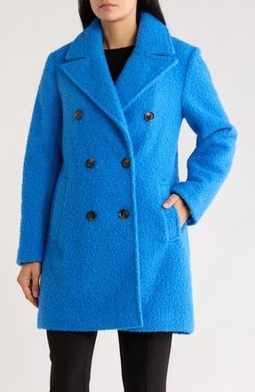 BCBGeneration Missy Double Breasted Boucl&eacute; Coat in Azzure at Nordstrom Rack, Size Small