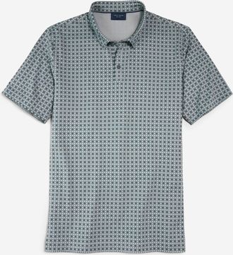 Cole Haan Mens All-Day Floral Polo Shirt - Grey Size Medium