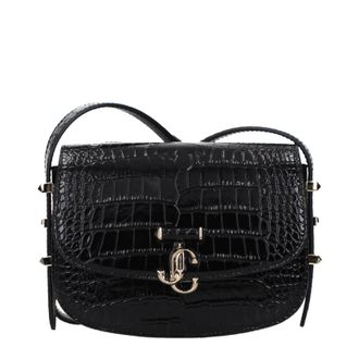 Jimmy Choo London Damens Umh&auml;ngetaschen aus schwarzem Leder