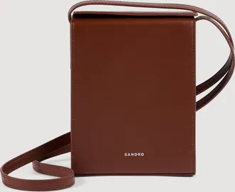 Sandro Leather logo phone holder