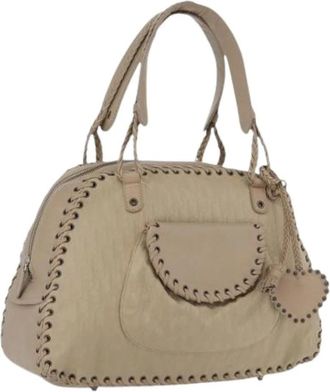 Dior Pre-owned Handbags, female, Beige, Size: ONE SIZE Pre-owned Trotter Canvas Hand Bag