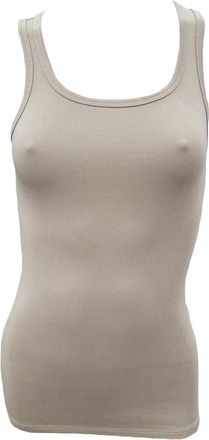 Pj Harlow Charlie Rib Racerback Tank In Clay