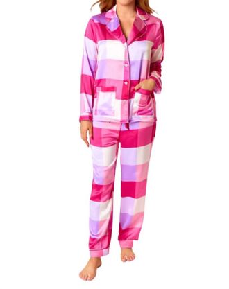 BuddyLove Ripley Pajama Set In Pink Plaid