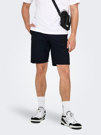 Only & Sons Chinoshorts ONLY & SONS ONSKAL CHINO 0287 SHORTS CS, Herren, Gr. XXL, N-Gr, schwarz, Web, Obermaterial: 100% Baumwolle, unifarben, slim fit, Hosen Chi