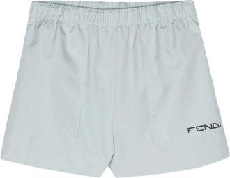 Fendi Training Shorts, female, Blue, Size: XS Techno Fabric Shorts