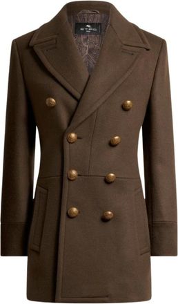 Etro Dames, Mantels, Bruin, Maat: XS Wol