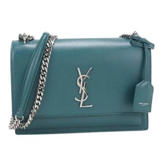 Saint Laurent Pre-owned Cross Body Bags, female, Green, Size: ONE SIZE Pre-owned Vintage Shoulder Bag