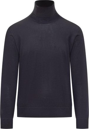 Ermenegildo Zegna Dark Blue Solid Sweaters