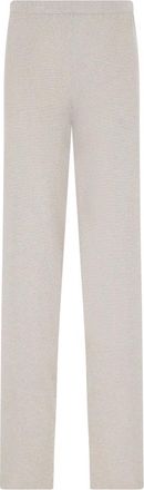 Roberto Collina Straight Trousers, female, Beige, Size: M High-waisted Pants