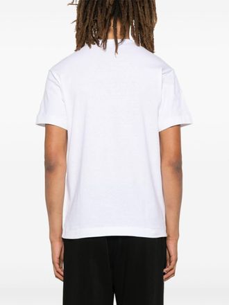 Comme Des Gar&ccedil;ons Logo-Print Cotton T-Shirt - White