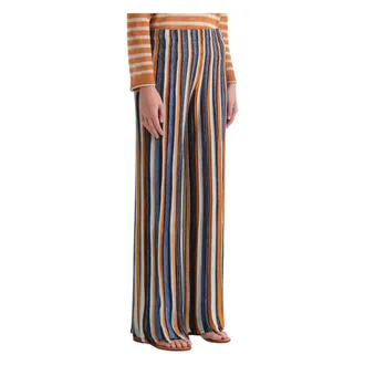 Maliparmi Maliparmi, Broeken, Dames, Veelkleurig, M, Wijde uitlopende broek
