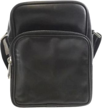 Bally Pre-owned Cross Body Bags, female, Black, Size: ONE SIZE Pre-owned Leather Cross Body Bag