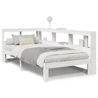 Berkfield Home Bookcase Bed without Mattress White 90x200 cm Solid Wood Pine
