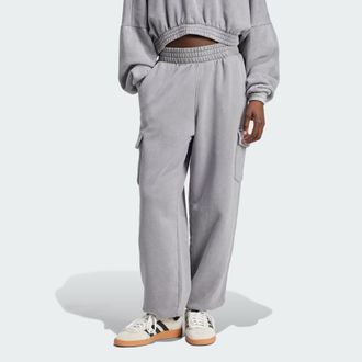 adidas Originals Womens Acid-Washed Sweat Pants - Grey Cotton - Size X-Large