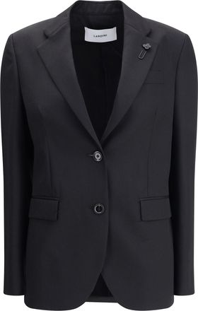 Lardini Single-breasted Wool Drill Jacket