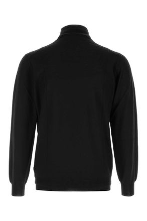 Fedeli Virgin Wool Turtleneck Sweater - Black