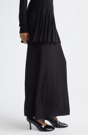 Ashlyn Klein Layered Maxi Skirt in Black at Nordstrom, Size Medium