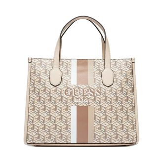 Guess Tassen, Dames, Beige, ONE Size, Leer, Shoulder Bag