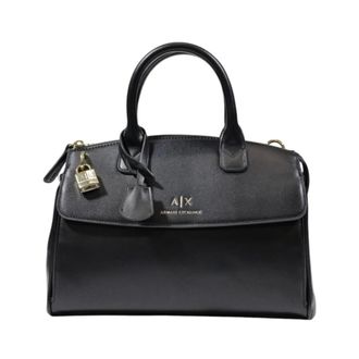 A|X Armani Exchange Handbags, female, Black, Size: ONE SIZE Handbag with Shoulder Strap and Zip Fastening